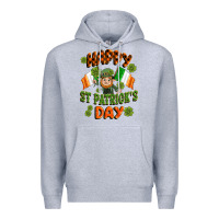 Heather Grey happy st patricks day Premium Hoodie - CowGirlArtShop