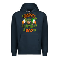Navy happy st patricks day Premium Hoodie - CowGirlArtShop