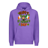 Purple happy st patricks day Premium Hoodie - CowGirlArtShop