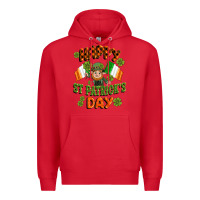 Red happy st patricks day Premium Hoodie - CowGirlArtShop