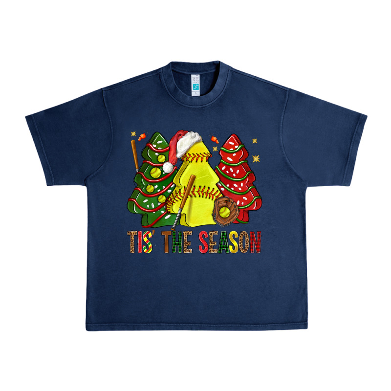 Tis' The Season Softball Christmas Cakes Bbs Urban Heavy Tee by BundleAndBundleShop | Teevron