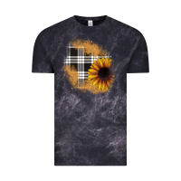 Cloud Black sunflower christmas patch Vintage Tee - JahusDesignShop