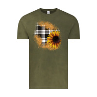Vintage Olive sunflower christmas patch Vintage Tee - JahusDesignShop