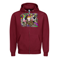 Burgundy mardi gras heifers Zipper Hoodie - CowGirlArtShop