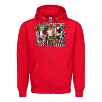Red mardi gras heifers Zipper Hoodie - CowGirlArtShop