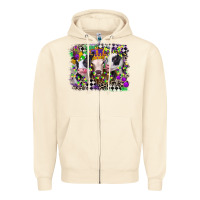 Sandshell mardi gras heifers Zipper Hoodie - CowGirlArtShop