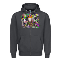 Smoke mardi gras heifers Zipper Hoodie - CowGirlArtShop