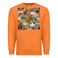 Carrot Western Leopard Farm Animals Seamless Pattern Premium Sweatshirt - FaDigitalArtStudio