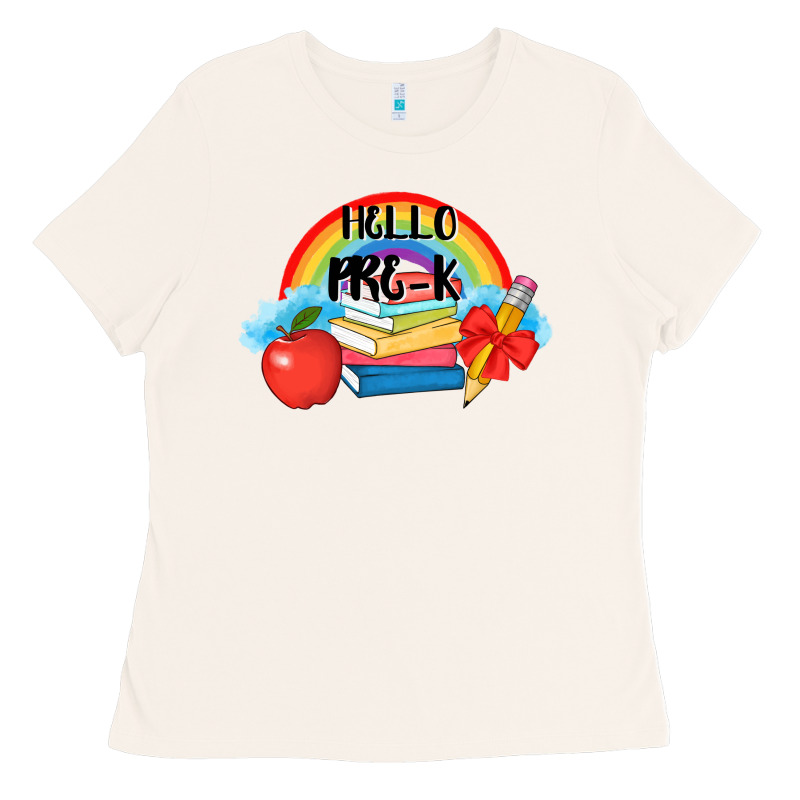 Back To School Hello Pre K Ladies Tee by AdoDesignShop | Teevron