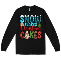 Black snow flakes and Christmas cakes Long Sleeve Tee - Jasminsmagicworld