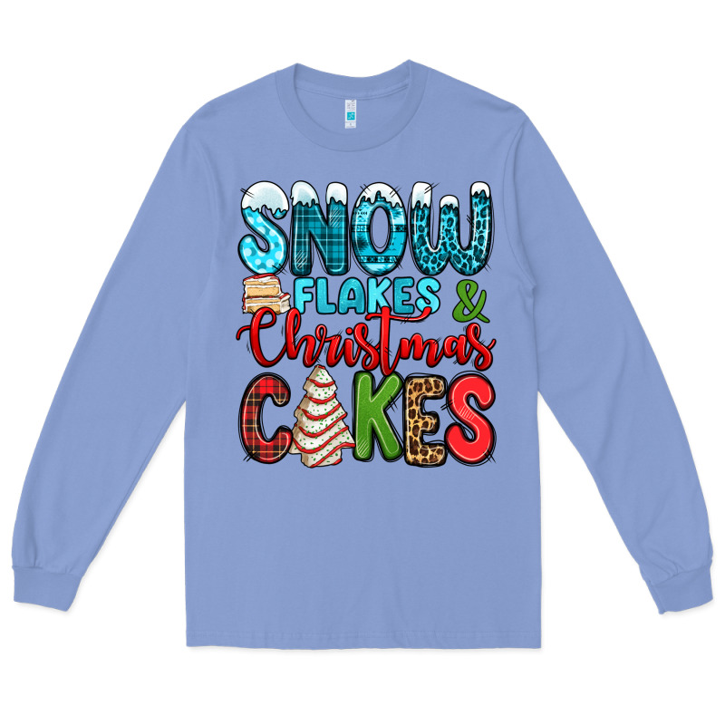 Snow Flakes And Christmas Cakes Long Sleeve Tee by Jasminsmagicworld | Teevron