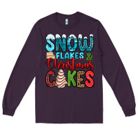 Plum snow flakes and Christmas cakes Long Sleeve Tee - Jasminsmagicworld
