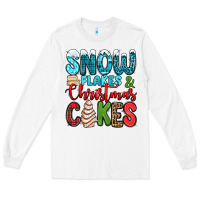 White snow flakes and Christmas cakes Long Sleeve Tee - Jasminsmagicworld