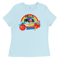Baby Blue back to school hello pre k Ladies Tee - AdoDesignShop