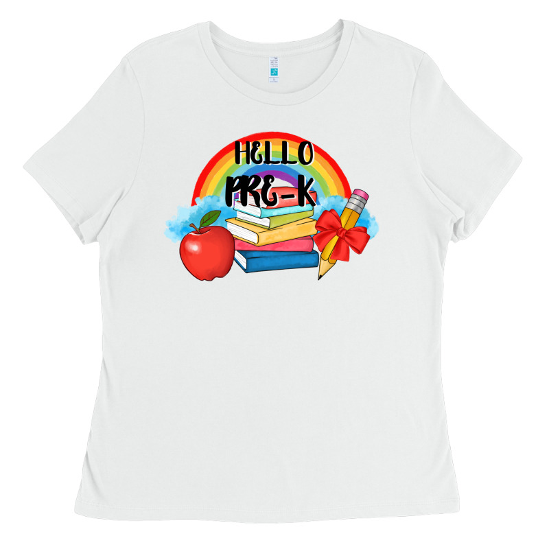 Back To School Hello Pre K Ladies Tee by AdoDesignShop | Teevron