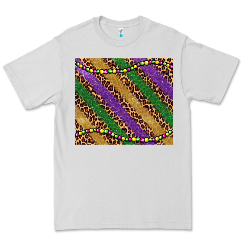 Mardi Gras Leopard Glitter Bead Premium Tee by BarkalooDesign | Teevron