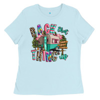 Baby Blue back that thing up camping Ladies Tee - RanaPortraitStore