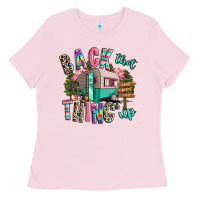 Bubblegum Pink back that thing up camping Ladies Tee - RanaPortraitStore