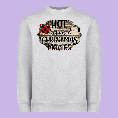 Hot Cocoa And Christmas Movies Heavyweight Sweatshirt Designed By Bettercallsaul