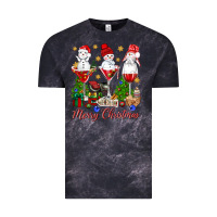 Cloud Black Merry Christmas wine and cocktails Vintage Tee - NancyCooperArtShop
