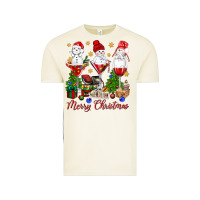 Vintage Arctic Merry Christmas wine and cocktails Vintage Tee - NancyCooperArtShop