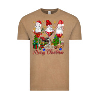Vintage Coffee Merry Christmas wine and cocktails Vintage Tee - NancyCooperArtShop