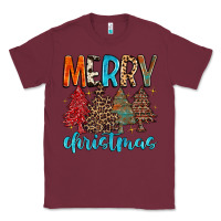 Burgundy merry christmas trees Classic Tee - MaliasSmallBusiness