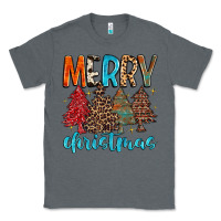Charcoal Heather merry christmas trees Classic Tee - MaliasSmallBusiness
