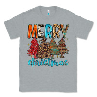 Heather Grey merry christmas trees Classic Tee - MaliasSmallBusiness