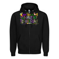 Black medical laboratory technician mardi gras Zipper Hoodie - CowGirlArtShop