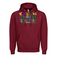 Burgundy medical laboratory technician mardi gras Zipper Hoodie - CowGirlArtShop