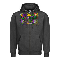 Charcoal Heather medical laboratory technician mardi gras Zipper Hoodie - CowGirlArtShop