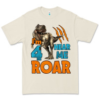Bone i'm four hear me roar dinosaur birthday Premium Tee - LillyAllenDesigns