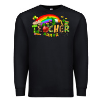 Black St. Patrick's Day Teacher Premium Sweatshirt - OliviaCreatesArt