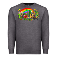 Charcoal Heather St. Patrick's Day Teacher Premium Sweatshirt - OliviaCreatesArt