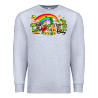 Heather Grey St. Patrick's Day Teacher Premium Sweatshirt - OliviaCreatesArt