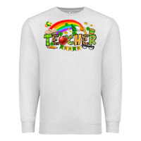 Oatmeal Heather St. Patrick's Day Teacher Premium Sweatshirt - OliviaCreatesArt