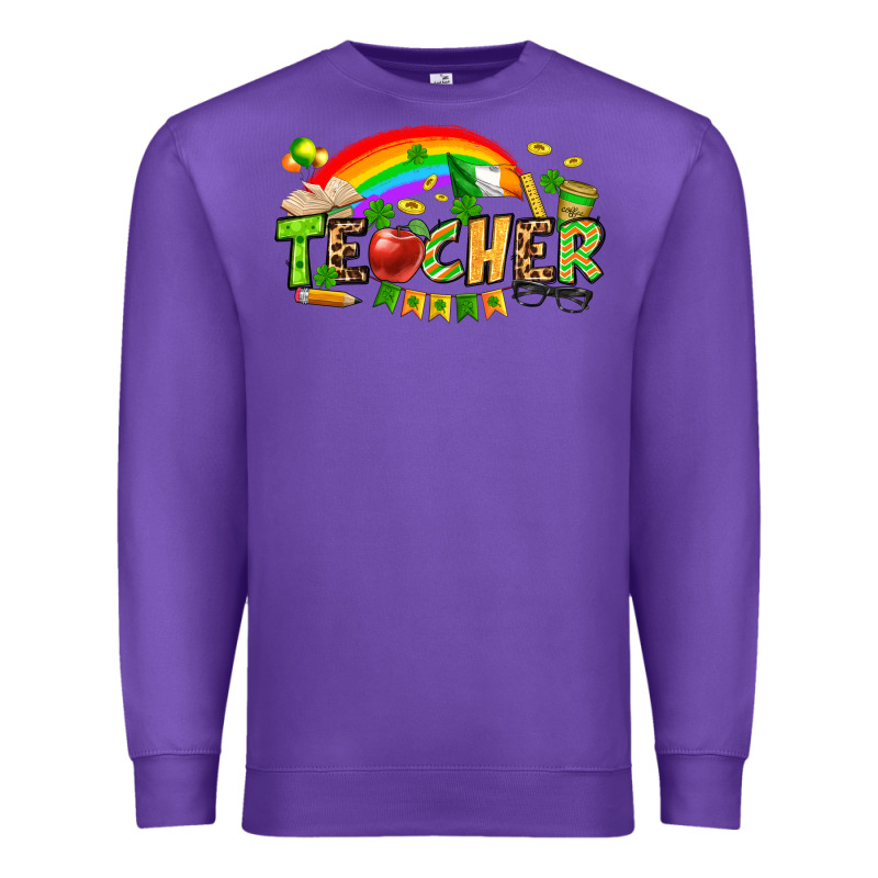 St. Patrick's Day Teacher Premium Sweatshirt by OliviaCreatesArt | Teevron