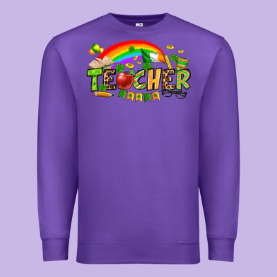 St. Patrick's Day Teacher Premium Sweatshirt Designed By Oliviacreatesart