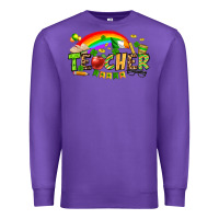Purple St. Patrick's Day Teacher Premium Sweatshirt - OliviaCreatesArt