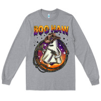 Heather Grey boo haw Long Sleeve Tee - BarkalooDesign