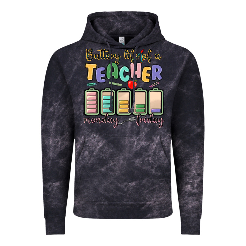 Battery Life Of A Teacher Monday Friday Vintage Hoodie by MaliasSmallBusiness | Teevron