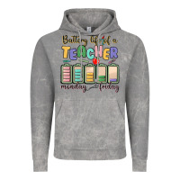 Cloud Rock battery life of a teacher monday friday Vintage Hoodie - MaliasSmallBusiness