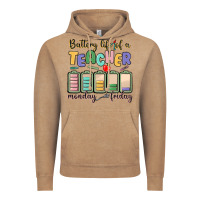 Vintage Coffee battery life of a teacher monday friday Vintage Hoodie - MaliasSmallBusiness