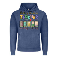 Vintage Denim battery life of a teacher monday friday Vintage Hoodie - MaliasSmallBusiness
