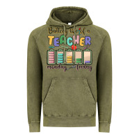 Vintage Olive battery life of a teacher monday friday Vintage Hoodie - MaliasSmallBusiness