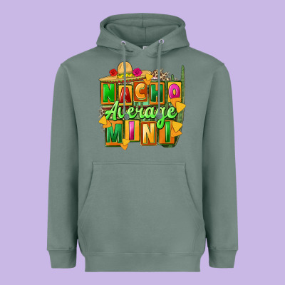 Nacho Average Mini Heavyweight Hoodie Designed By Fadigitalartstudio
