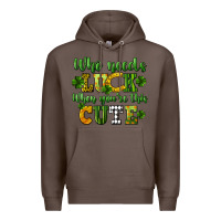 Coffee Who needs luck when you're this cute St. Patrick's Premium Hoodie - CowGirlArtShop