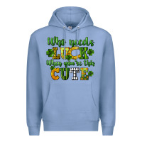 Colony Blue Who needs luck when you're this cute St. Patrick's Premium Hoodie - CowGirlArtShop