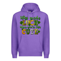 Purple Who needs luck when you're this cute St. Patrick's Premium Hoodie - CowGirlArtShop